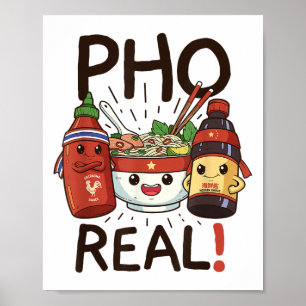 Affiche Funny Pho Threads Co. Fun Vietnamese Pho Noodle So