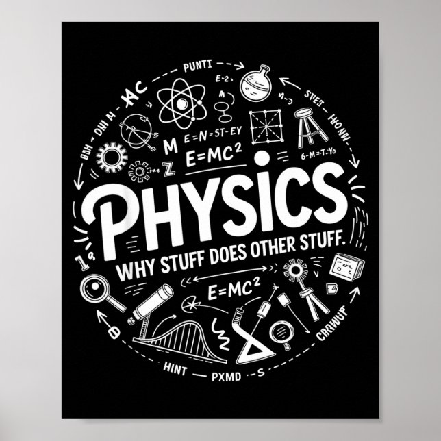 Affiche Funny Physics Nerd Science Humor Stem Quote  (Devant)