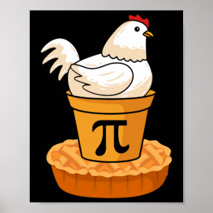 Affiche Funny Pi Day - Chicken Pot Pie - Mathématiques mat