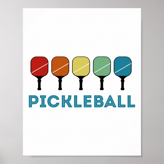 Affiche Funny Pickleball Retro Vintage (Devant)