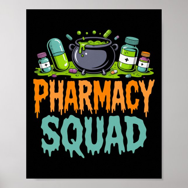 Affiche Funny Pills Pharmist Squad Halloween Pa (Devant)
