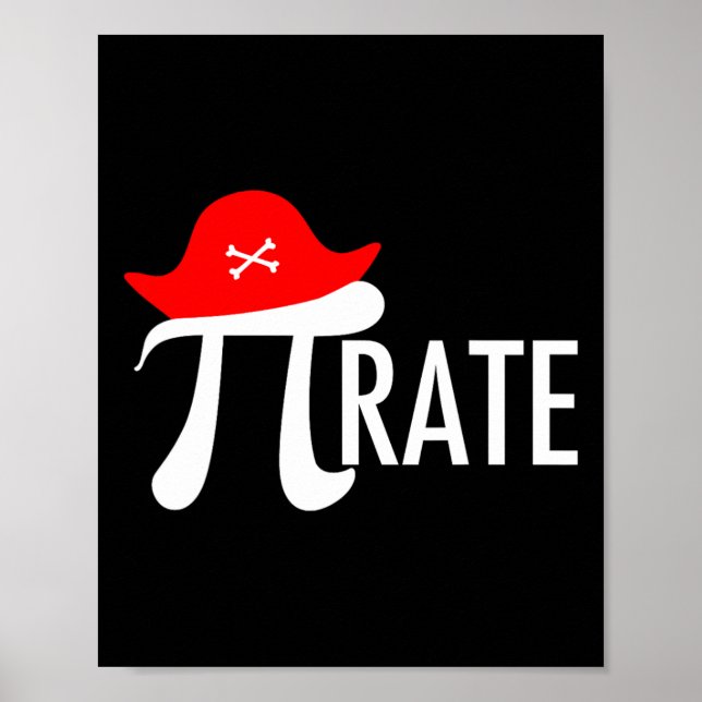 Affiche Funny Pirate Math Pun - Pi Day Symbole Humour Tee (Devant)