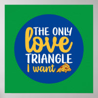 Funny Pizza Pun Love Triangle Typographie de cuisi