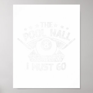 Affiche Funny Pool Billard Cadeau Pool Hall Appelle I M