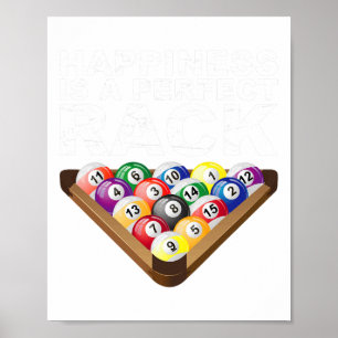 Affiche Funny Pool Snooker Parfait Rack Billard 8