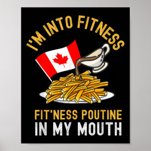 Affiche Funny Poutine Routine Im In Fitness Canadien Que