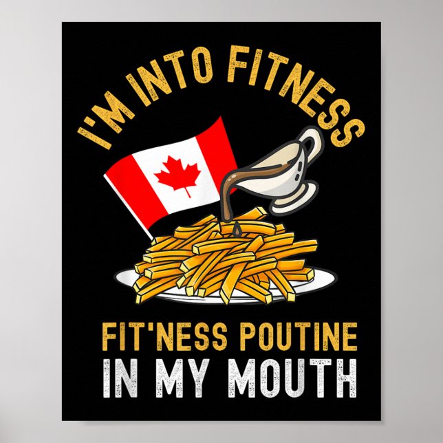 Affiche Funny Poutine Routine Im In Fitness Canadien Que (Devant)
