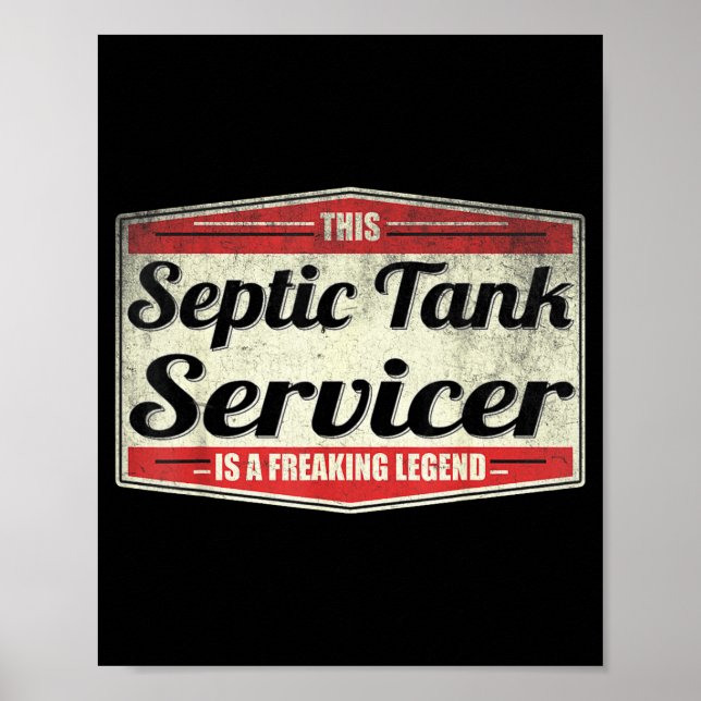 Affiche Funny Profession Quote Vintage Septic Tank Service (Devant)