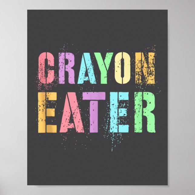 Affiche Funny Proud Crayon Eater Military Veteran Dad Offi (Devant)