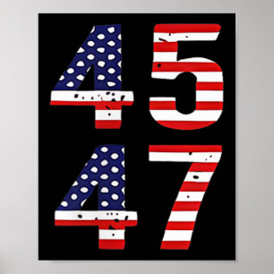 Affiche Funny Qr Président Trump Code de danse Trump 45_47