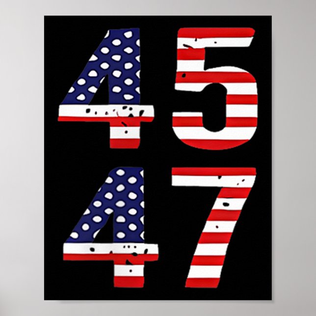 Affiche Funny Qr Président Trump Code de danse Trump 45_47 (Devant)