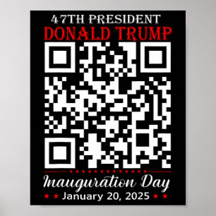 Affiche Funny Qr Président Trump Dance Code Inauguration D