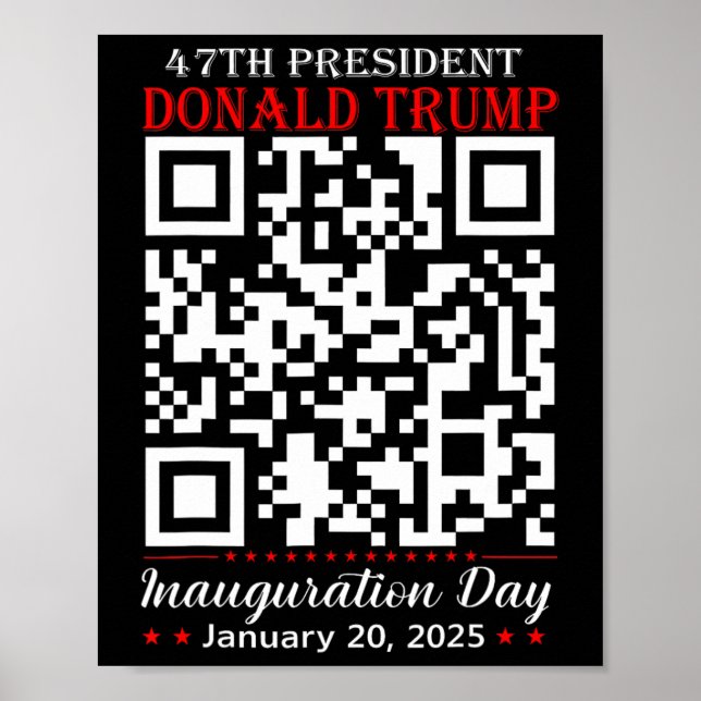 Affiche Funny Qr Président Trump Dance Code Inauguration D (Devant)