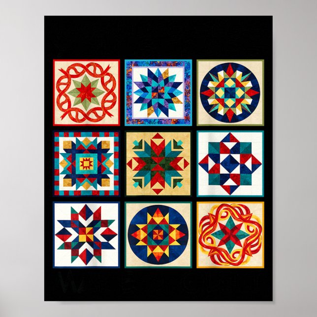 Affiche Funny Quilting Sewing Make A Quilt Patterns Quilte (Devant)