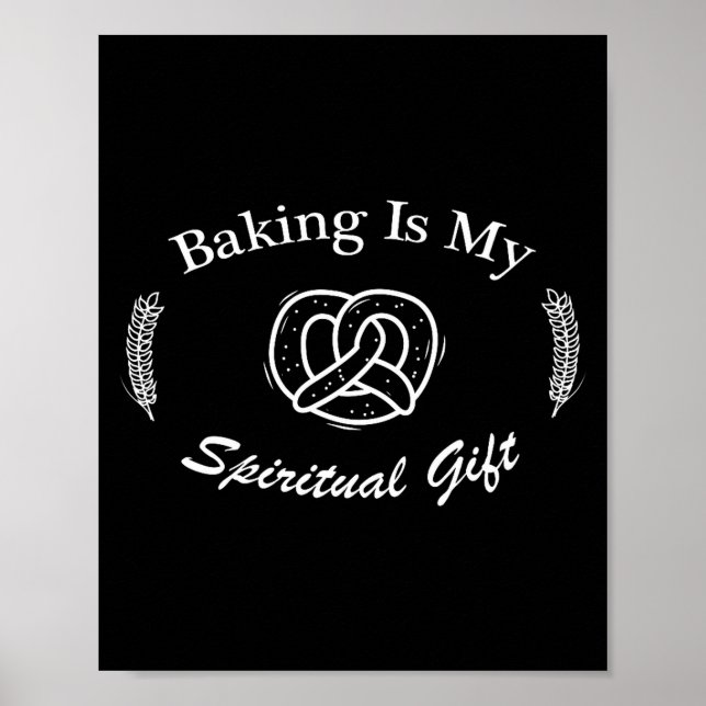 Affiche Funny Quote Baking Is My Sritual Gift For Pastry L (Devant)