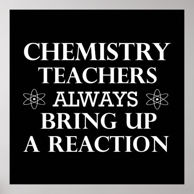 Affiche funny quotes about chemistry teacher (Devant)