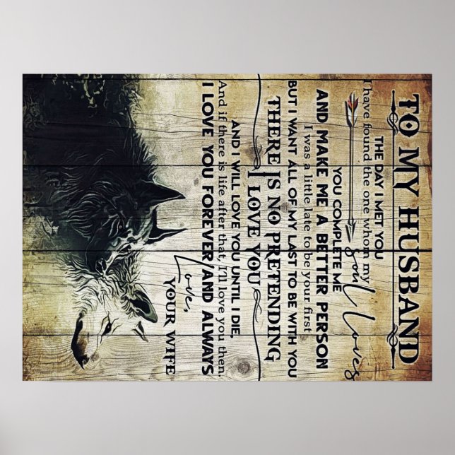 Affiche Funny Quotes to Husband | Present for Husband | (Devant)