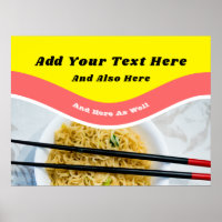 Funny Ramen Noodles paquet message personnalisé