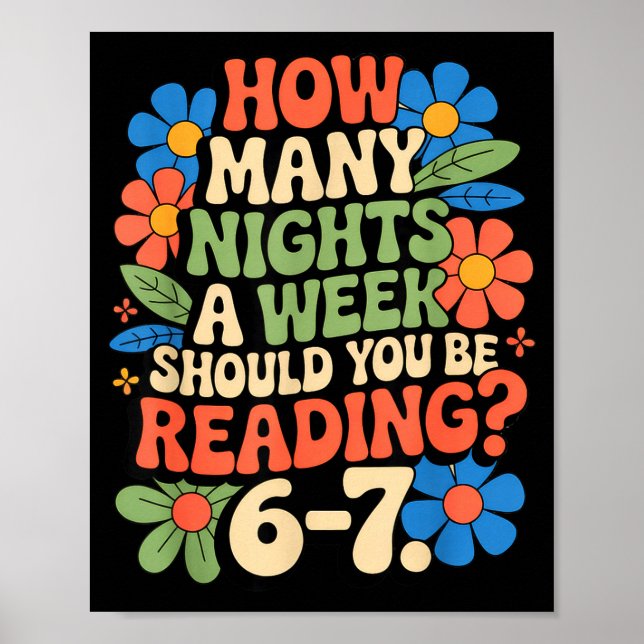 Affiche Funny Reading Book Teacher 67 Six Seven Meme  (Devant)
