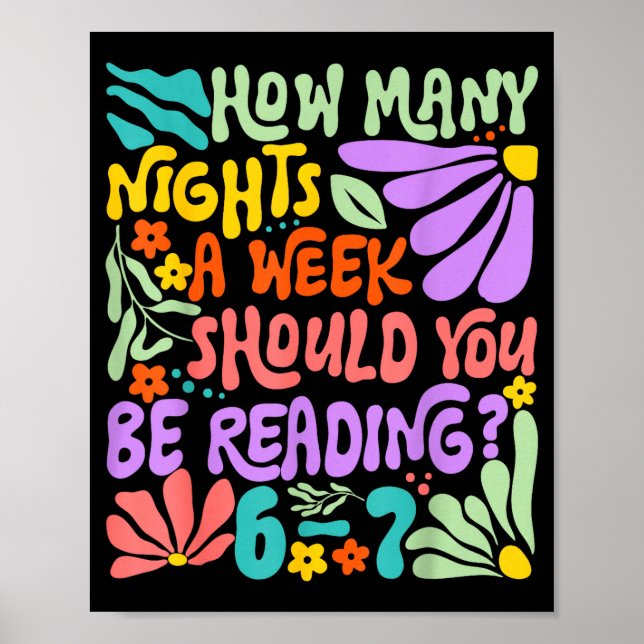 Affiche Funny Reading Six Seven Meme Book Lover 67 Teacher (Devant)