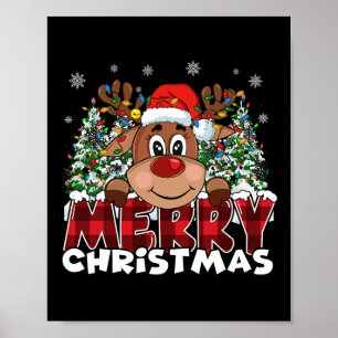 Affiche Funny Reindeer Xmas Hommes Femmes Famille Joyeux N