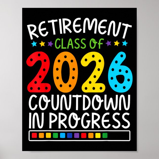 Affiche Funny Retirement Countdown 2026 Colorful Future Li (Devant)