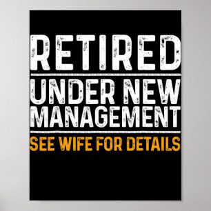 Affiche Funny Retirement Design Men Dad Retiring Party