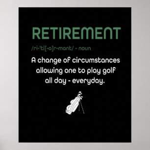 Affiche Funny Retirement Golf