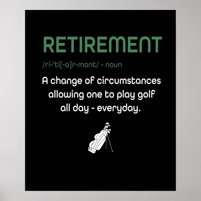 Affiche Funny Retirement Golf (Devant)