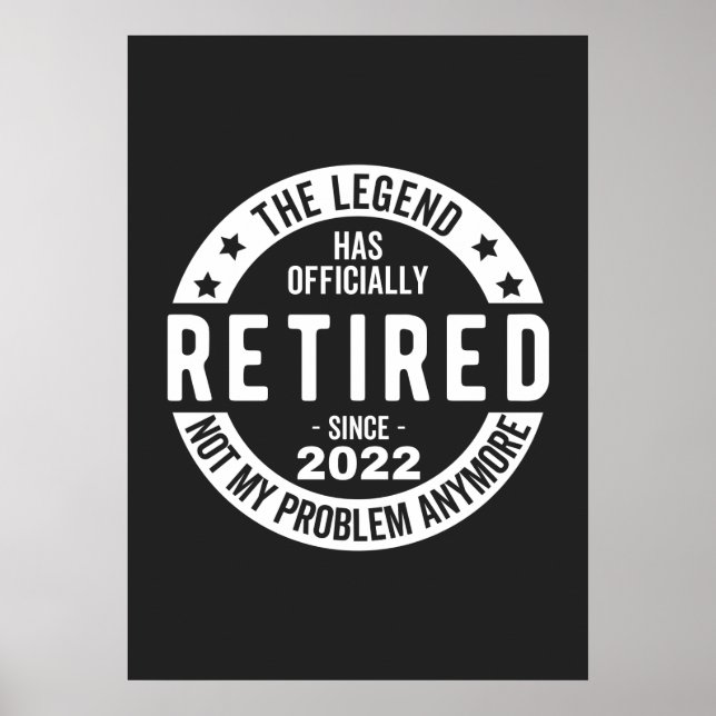 Affiche funny retirement, retired, retired firefighter, re (Devant)