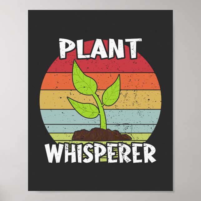 Affiche Funny Retro jardinage Plante Whisperer (Devant)