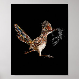 Affiche Funny Roadrunner Scorpion Road Runner Bird Hunter