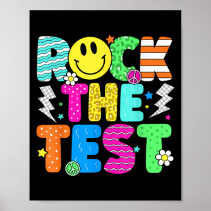 Affiche Funny Rock The Test Test Day Professeur étudiant M