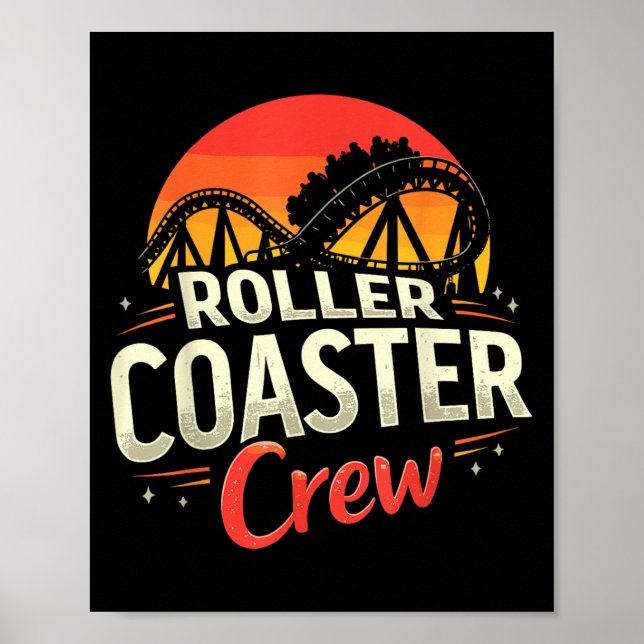 Affiche Funny Roller Dessous de verre Crew Amusement Park  (Devant)