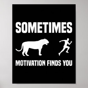 Affiche Funny Running Chemise Sport Runner Tiger Motivatio