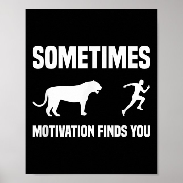 Affiche Funny Running Chemise Sport Runner Tiger Motivatio (Devant)