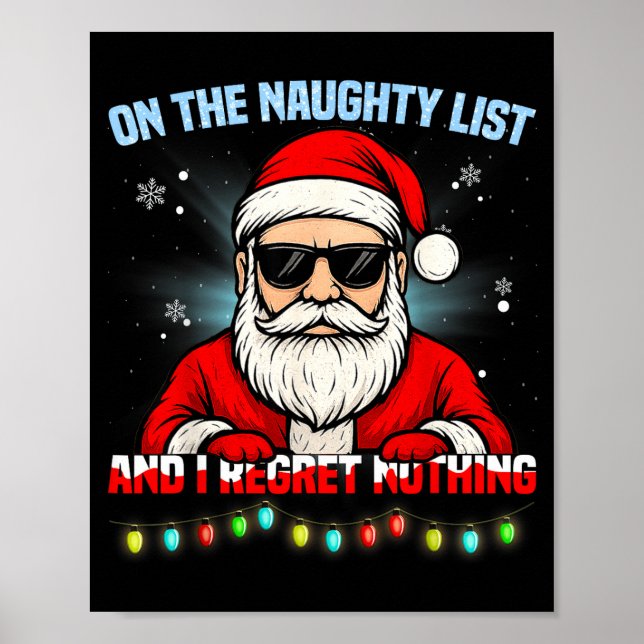 Affiche Funny Santa Claus Christmas Xmas For Men Women Boy (Devant)