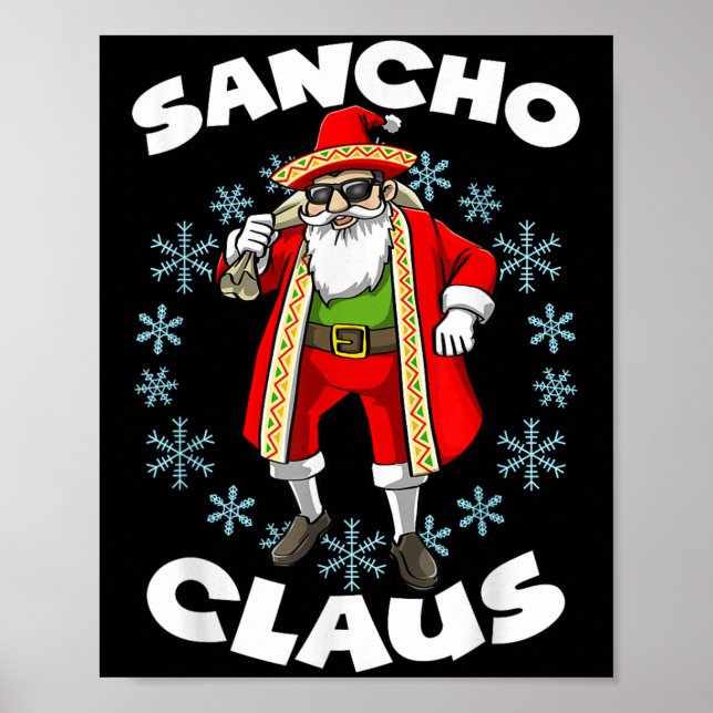 Affiche Funny Santa Claus Sancho mexicain Santa Claus Chri (Devant)