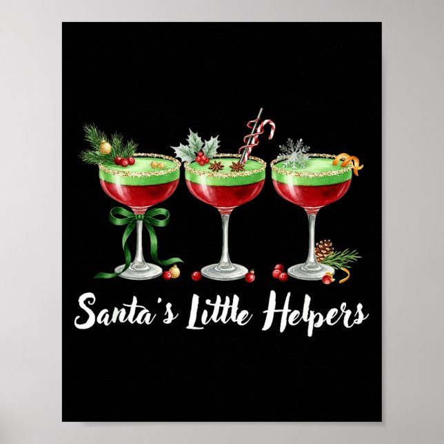 Affiche Funny Santa's Little Helpers Tail Humor Holiday Xm (Devant)