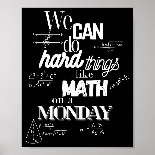 Affiche Funny Sarcastic Math Teacher Quote Can (Devant)