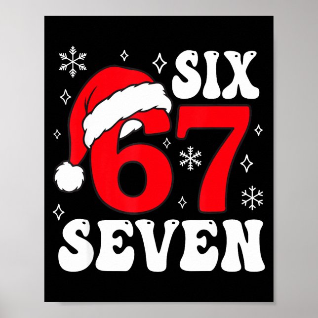 Affiche Funny Saying Six Seven Christmas 67 Meme Xmas Boys (Devant)