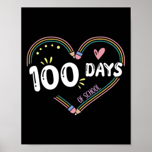 Affiche Funny School Boys Girls Enfants 100 Jours D'École