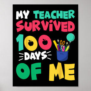 Affiche Funny School Boys Girls Kids Don 100 Jours De Scho