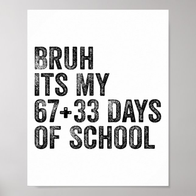 Affiche Funny School Countdown Student Teacher Clroom Humo (Devant)