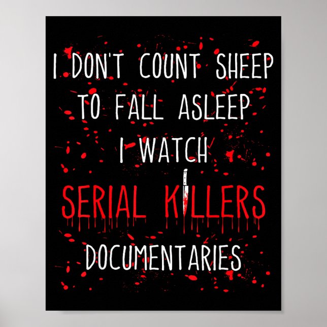 Affiche Funny Serial Killer True Crime Junkie Murder Myste (Devant)
