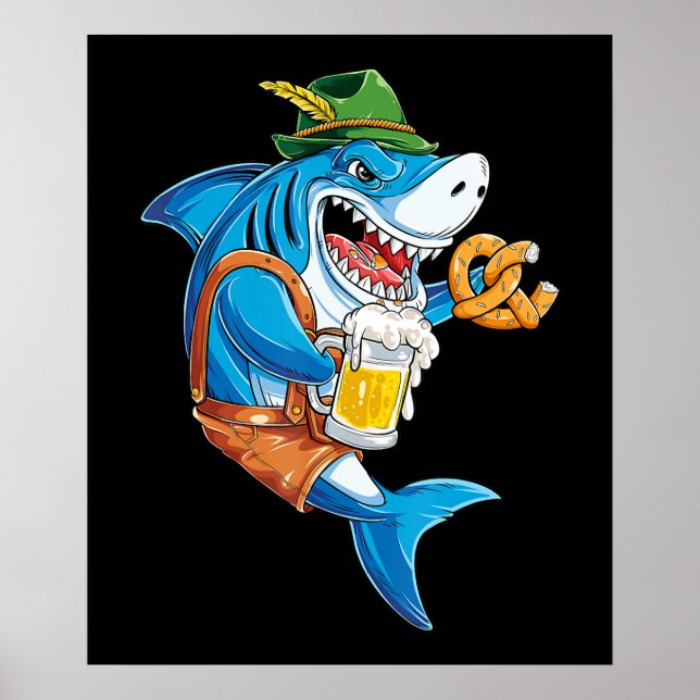 Affiche Funny Shark Drink (Devant)