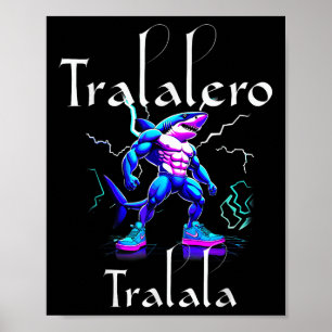 Affiche Funny Shark Meme - Tralalero Tralala Brainrot Vibe