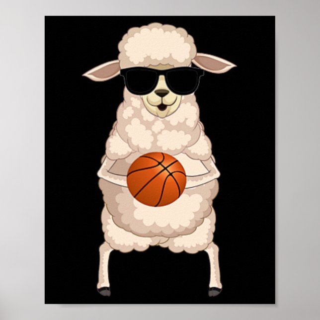 Affiche Funny Sheep Lamb Wearing Sungles Playing Sketll  (Devant)