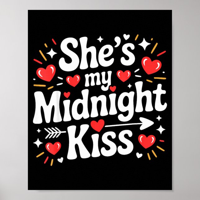 Affiche Funny She's My Midnight Kiss Valentine Matching Co (Devant)