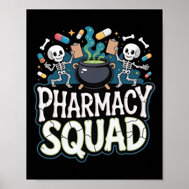 Affiche Funny Shirt Pills Pharmacien Pharmacist Squad Hall (Devant)